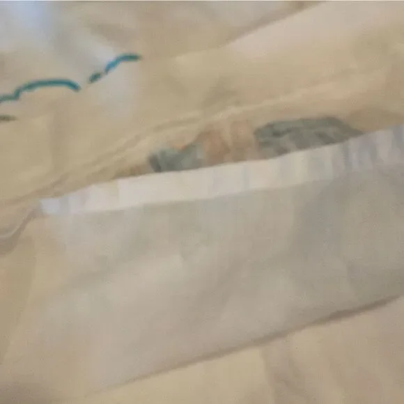 J CREW RARE VINTAGE Ivory Skirt with Beach Surfing Scene Print - Picture 9 of 11